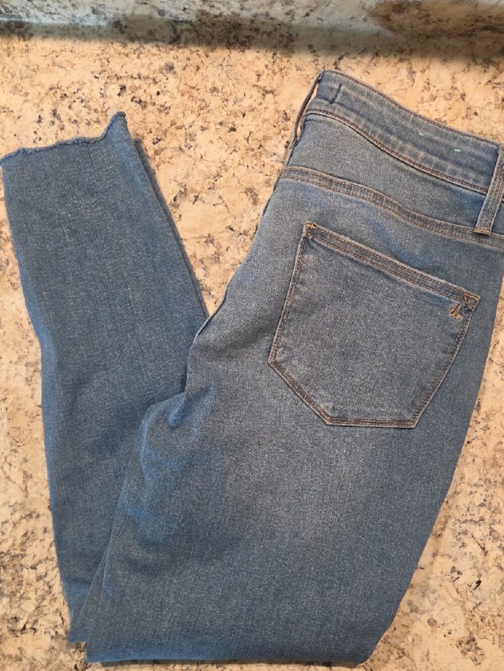 LuLaRoe Womens Light Blue Denim Slim Cropped Jeans